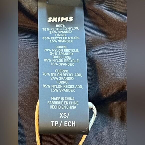 SKIMS scoop neck recycled swim one piece Onyx XS. NWT - Picture 7 of 10